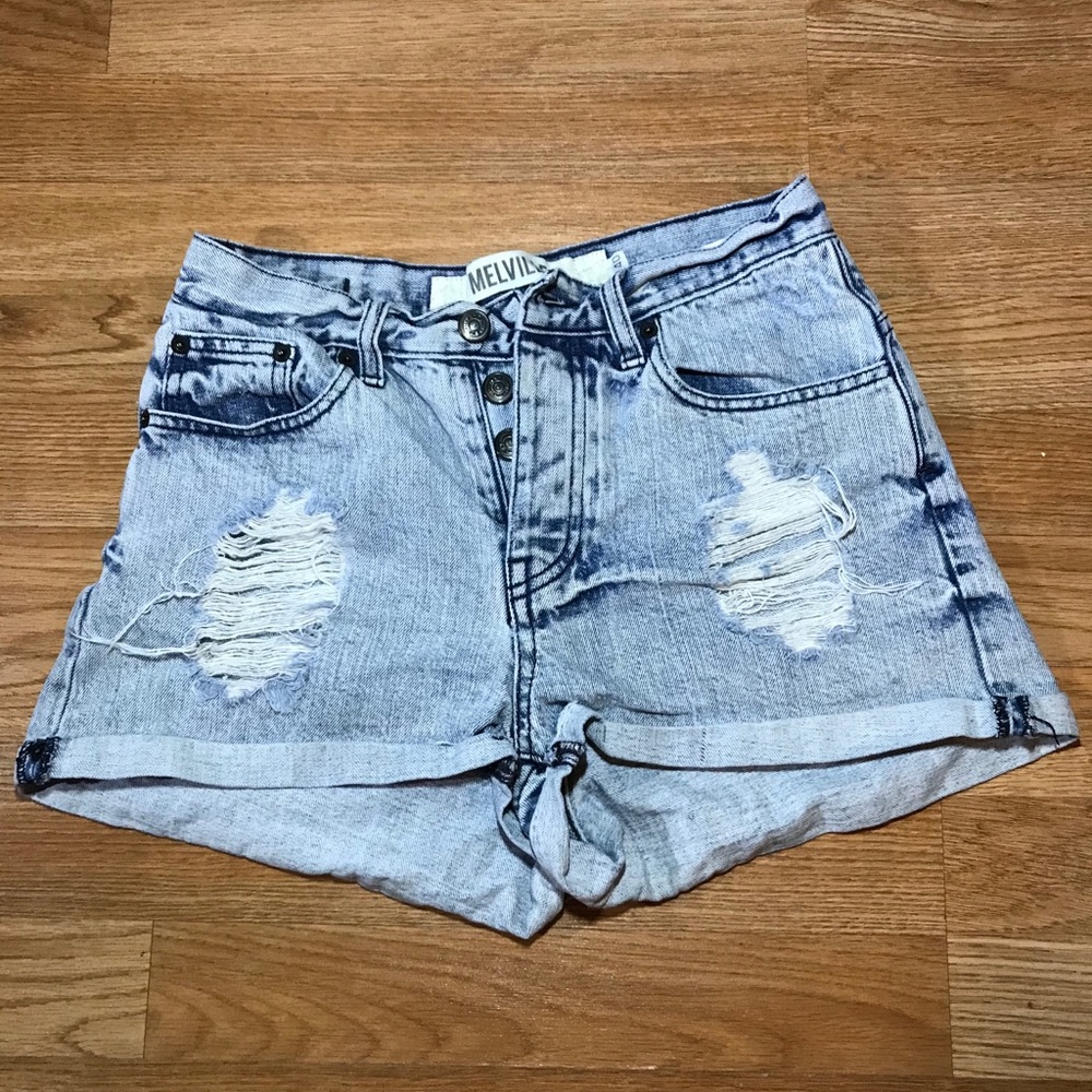 High waisted Melville jean shorts